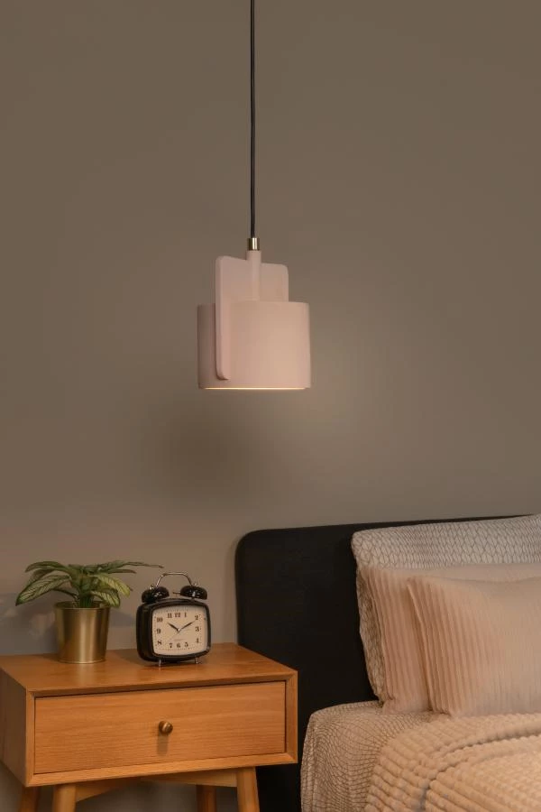 Lucide NINJA - Pendant light - Ø 16 cm - 1xE27 - Pink - atmosphere 1